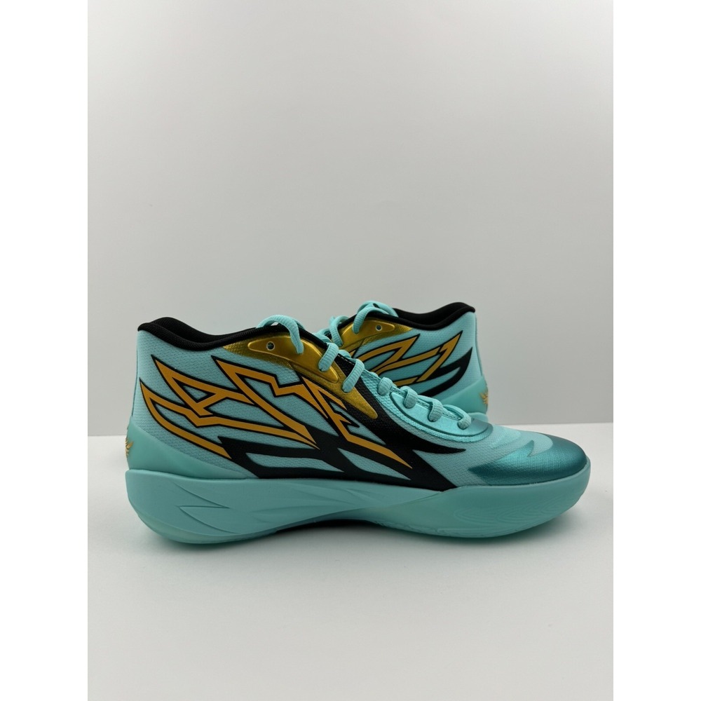 NEW‎ PUMA MELO MB.02 ELEKTRO AQUA HONEYCOMB CHARLOTTE HORNETS Size 13 Men's - Picture 5 of 6